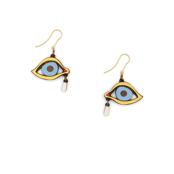 Crying eye earrings
